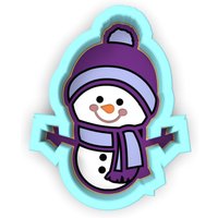 Schneemann-Ausstechform 2-Teilig, Umriss & Stempel #2 - Scharfe Kanten Schneller Versand Wählen Sie Ihre Eigene Größe von CookieCutterLady