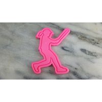 Softball Player Homerun Ausstecher 2-Teilig, Stempel & Umriss #1 - Scharfe Kanten Schneller Versand Wähle Deine Eigene Größe von CookieCutterLady