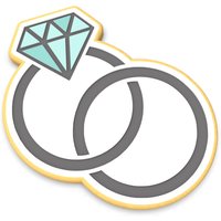 Trauringe Ausstechform | Stempel Schablone #1 - Scharfe Kanten Schneller Versand Wählen Sie Ihre Eigene Größe von CookieCutterLady