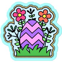 Verstecktes Osterei Ausstechform 2-Teilig, Stempel & Umriss #1 - Scharfe Kanten Schneller Versand Wähle Deine Größe von CookieCutterLady