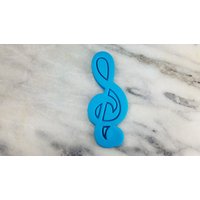 Violinschlüssel Ausstechform 2-Teilig, Umriss & Stempel #1 - Scharfe Kanten Schneller Versand Wählen Sie Ihre Eigene Größe von CookieCutterLady