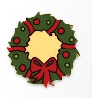 Weihnachtskranz-Ausstechform | Stempel Schablone - Scharfe Kanten Schneller Versand Wählen Sie Ihre Eigene Größe von CookieCutterLady