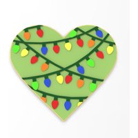 Weihnachtslicht-Herz-Ausstechform | Stempel Schablone - Scharfe Kanten Schneller Versand Wählen Sie Ihre Eigene Größe von CookieCutterLady