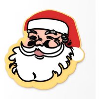 Weihnachtsmann Gesicht Cookie Cutter | Stempel Schablone - Scharfe Kanten Schneller Versand Wählen Sie Ihre Eigene Größe #2 von CookieCutterLady