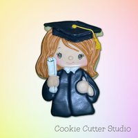 Abitur Mädchen-Ausstechform Lebensmittelechter Pla-Kunststoff von CookieCutterStudio