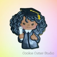 Abitur Mädchen-Ausstechform Lebensmittelechter Pla-Kunststoff von CookieCutterStudio