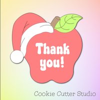 Apfel Mit Weihnachtsmannmütze Cookie Cutter Weihnachtsbäckerei von CookieCutterStudio