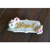 Blumen Plaque Cookie Cutter Taufe Thema von CookieCutterStudio