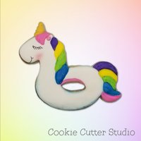 Einhorn Floss Ausstechform Lebensmittelechter Pla Kunststoff von CookieCutterStudio