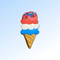 Drei Schaufel Eistüte Ausstechform Lebensmittelecht Pla von CookieCutterStudio