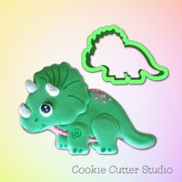 Triceratops Cookie Cutter Dinosaurier Backen, Lebensmittelsicheres Pla Triceratops Cookie Cutter Dinosaurier Backen, Lebensmittelsicheres Pla von CookieCutterStudio