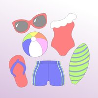 strand Cookie Cutter Set von CookieCutterStudio
