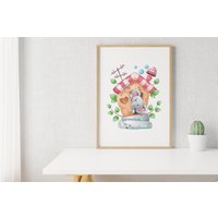 Shy Baby Elefant Kinderzimmer Poster. Dekoration Für Kinderzimmer. Illustration Kunstdruck. Geschenkidee Mädchen Und Jungen von CookieMonstaDesign