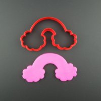 3D Gedruckter Regenbogen Cookie Cutter Wolke Fondant Cutter von CookieStampCreator