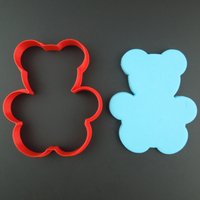 3D Gedruckter Teddybär-Ausstechform Babypartybevorzugung von CookieStampCreator