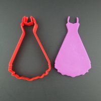 3D Gedrucktes Brautkleid Cookie Cutter Ballkleid-Design von CookieStampCreator