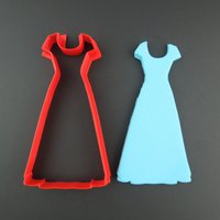 3D Hochzeitskleid Cookie Cutter Brautpartybevorzugung von CookieStampCreator