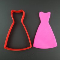 A-Line Brautkleid Ausstechform 3D Gedruckter Abs Kunststoff von CookieStampCreator