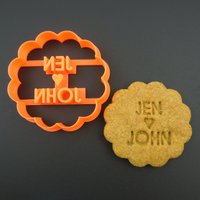 Benutzerdefinierte Cookie Cutter Blume 3D Gedruckt Personalisierte Paare Valentinstag Hochzeit Und Jahrestag - Geschenk Für Bäcker Benutzerdefinierte Cookie Cutter Blume 3D Gedruckt Personalisierte Paare Valentinstag Hochzeit Und Jahrestag - Geschenk Für Bäcker von CookieStampCreator