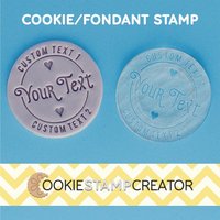 Individueller Keks-stempel Mit Herzen Und Fondant-Embosser von CookieStampCreator