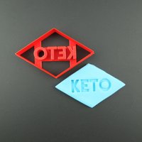Keto Cookie Cutter Diamant Abs Kunststoff, Geschenk Für Bäcker von CookieStampCreator
