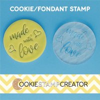 Made With Love Keks - Und Fondant Prägestempel von CookieStampCreator