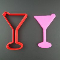 Martini Glas Cookie Cutter 3D Gedruckter Abs Kunststoff, Cocktail Backen von CookieStampCreator