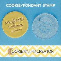 Mr & Mrs Cookie Stempel Für Hochzeit Personalisierte Keks Und Fondant Prägung von CookieStampCreator
