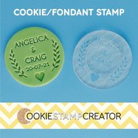Personalisierte Hochzeitskeks-stempel Fondant Prägestempel von CookieStampCreator