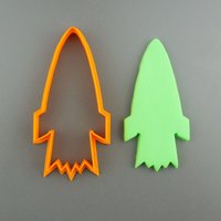 Rakete Cookie Cutter 3D Gedrucktes Weltraum Motiv , Geschenk Für Bäcker von CookieStampCreator