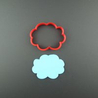 Wolke Cookie Cutter 3D Gedruckter Abs Kunststoff, Wettermotiv von CookieStampCreator