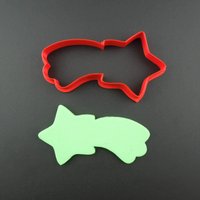 sternschnuppe Cookie Cutter 3D Gedruckt Für Kekse Und Fondant - Geschenk Bäcker von CookieStampCreator