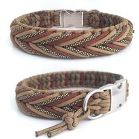 Geflochtenes Hundehalsband Aus Paracord, Wahlweise Personalisiert Mit Gravur, Verschiedene Verschlüsse Wählbar, Muster Arrow von CookieandFriends