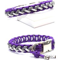 Halsband Für Kleine Hunde Aus Paracord Geflochten. Auf Wunsch Personalisiert Mit Gravur. Muster Flaoting Colors Small von CookieandFriends