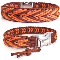 Hundehalsband Aus Paracord Geflochten, Wahlweise Mit Gravur Personalisierbarn Verschiedene Verschlüsse Wählbar, Muster Arrow von CookieandFriends