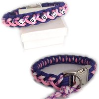 Hundehalsband Geflochten Aus Paracord. Geeignet Für Kleine Hunde. Auf Wunsch Personalisiert Mit Gravur. Muster Floating Colors Small von CookieandFriends