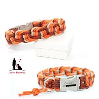Hundehalsband Geflochten Aus Paracord. Stabil, Langlebig Und Perfekt Für Deinen Hund Auf Wunsch Personalisiert Mit Gravur. Muster Dance von CookieandFriends
