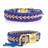 Hundehalsband Geflochten Aus Paracord. Stabil, Langlebig Und Perfekt Für Deinen Hund Auf Wunsch Personalisiert Mit Gravur. Muster Dream von CookieandFriends