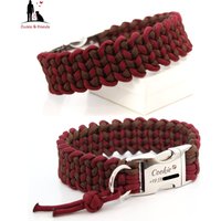 Hundehalsband Geflochten Aus Paracord. Stabil, Langlebig Und Perfekt Für Deinen Hund Auf Wunsch Personalisiert Mit Gravur. Muster Knitted von CookieandFriends
