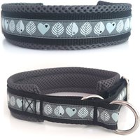 Hundehalsband - Woods Grau/Schwarz. Wahlweise Mit Unterfütterung, Gravur Und/Oder Namensanhänger. Verschiedene Verschlüsse Wählbar von CookieandFriends