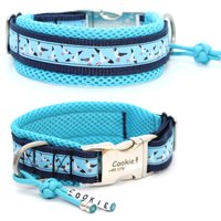 Maritimes Hundehalsband - Möwen. Wahlweise Mit Unterfütterung, Gravur Und/Oder Namensanhänger. Verschiedene Verschlüsse Wählbar von CookieandFriends