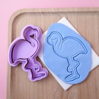 Flamingo-Ausstechform Und Stempel, Clay Pottery Cutter von CookiesNClay