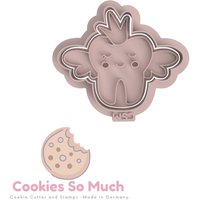 Cute Fairy Teeth Cookie Stamp Cutter, Debosser Cutter von CookiesSoMuch