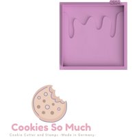 Dripping Frosting Cookie Debosser Cutter von CookiesSoMuch