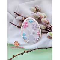 Easter Bunny Egg Cookie Stamp + Cutter, Debosser von CookiesSoMuch