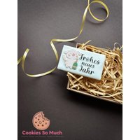 Frohes Neues Mit Schweinchen Flasche Und Glass Acryl Debosser Ausstecher, Fondantkeks Cookie Stamp, Embosser von CookiesSoMuch