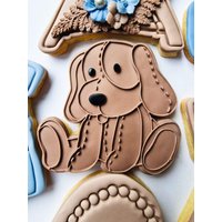 Hund Kuscheltier Baby, Babyshower, Cookie Debosser & Cutter von CookiesSoMuch
