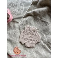 Maria, Josef Und Jesus Model 2 Acryl Debosser Ausstecher, Fondantkeks Cookie Stamp, Embosser von CookiesSoMuch