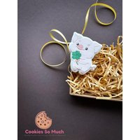 Schweinchen Mit Kleeblatt in Der Hand Acryl Debosser Und Ausstecher, Fondantkeks Cookie Stamp, Embosser von CookiesSoMuch