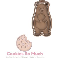 Süßer Bär Cookie Stamp & Cutter Wald Tiere von CookiesSoMuch